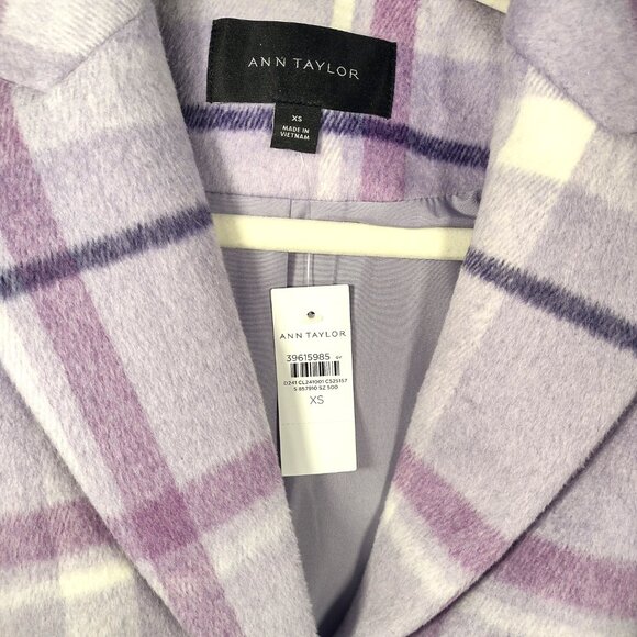 NWT Ann Taylor Plaid Chesterfield Coat - Picture 6 of 6